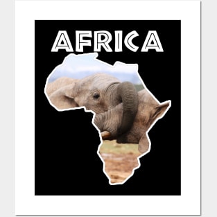 African Wildlife Continent Elephant Trunks Posters and Art